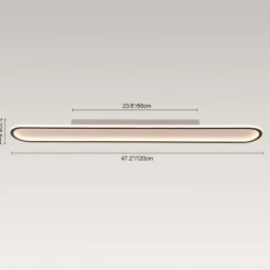Minimalist Streamlined Oval Warm LED Ceiling Light