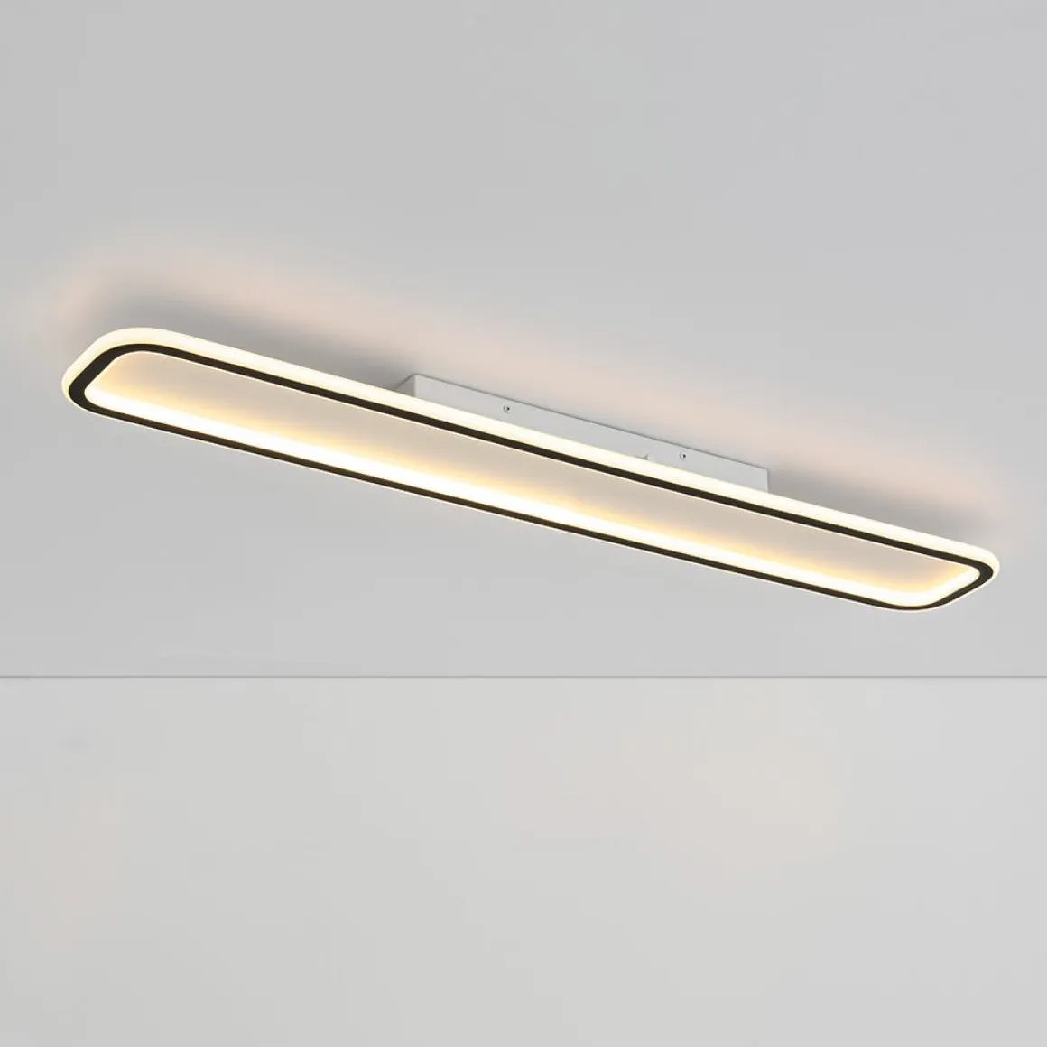 Minimalist Streamlined Rectangular Warm LED Ceiling Light