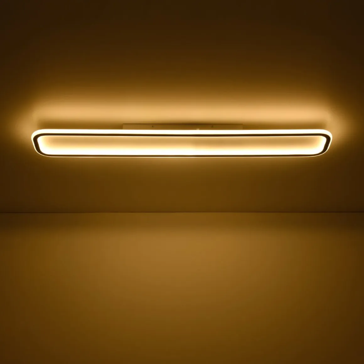 Minimalist Streamlined Rectangular Warm LED Ceiling Light