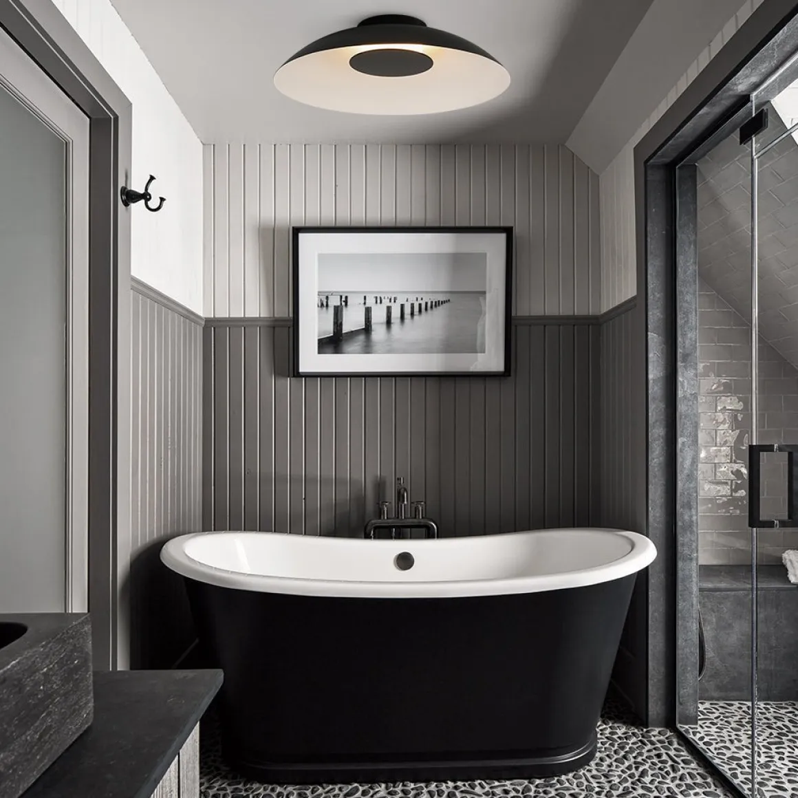 Minimalist Wide Flat Dome Dimmable LED Ceiling Light