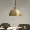 Modern Brass Single Dome Gold Pendant Light