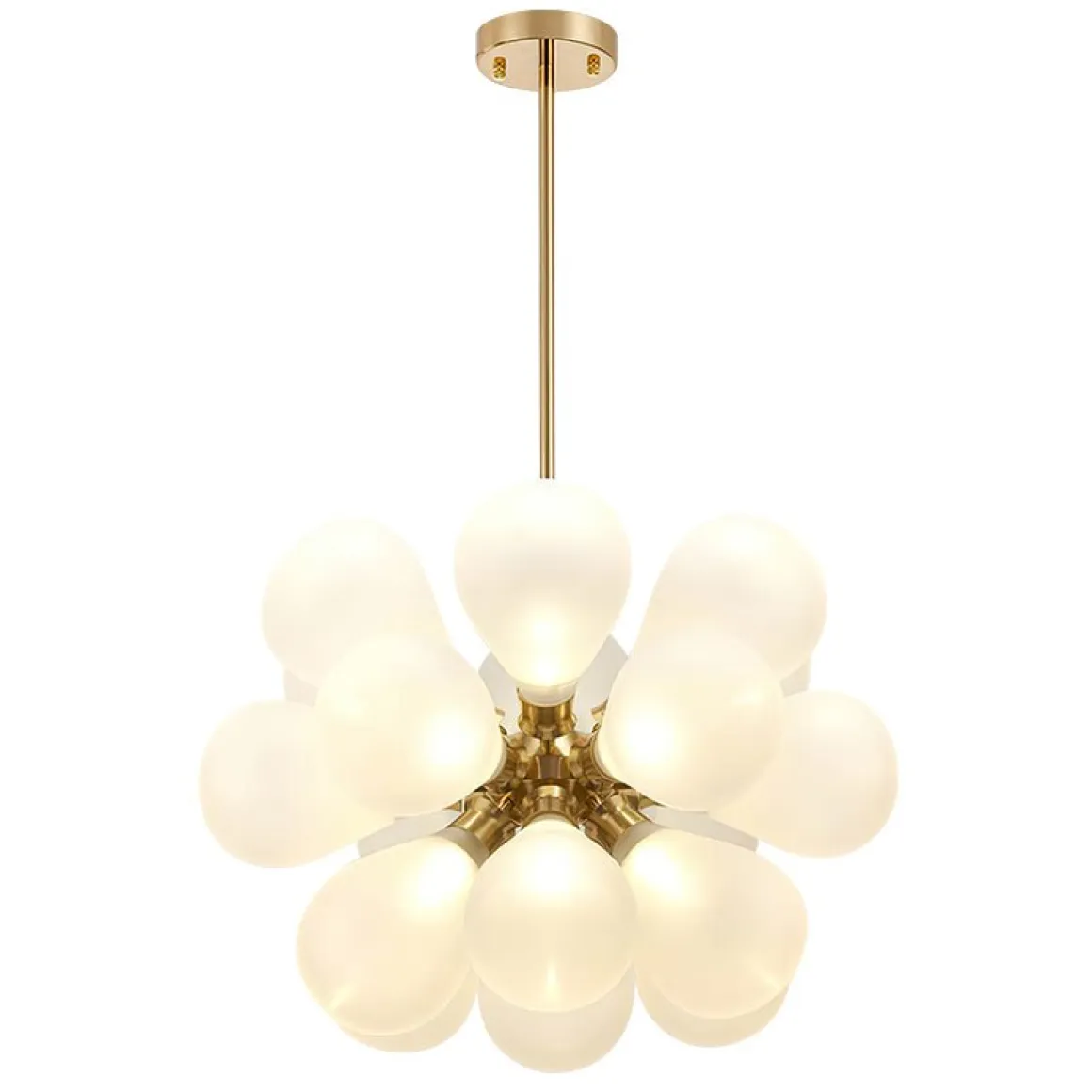 Modern Cluster Frosted Glass Bubble Chandelier