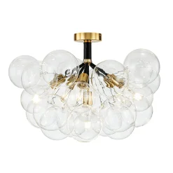 Modern Cluster Glass Bubble Chandelier / Semi Flush