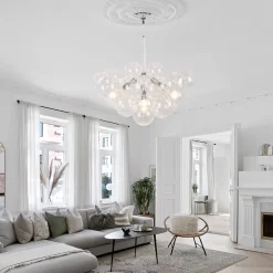 Modern Cluster Glass Globe Bubble Chandelier