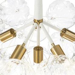 Modern Cluster Sculpture Texture Glass Globe Bubble Chandelier