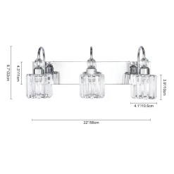 Modern Crystal Vanity Wall Sconce