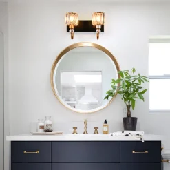 Modern Crystal Vanity Wall Sconce