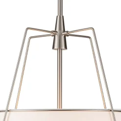 Modern Fabric Conical Drum Cage Pendant Light