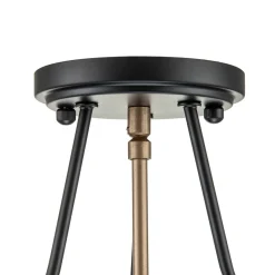 Modern Farmhouse Drum Glass Semi Flush Mount