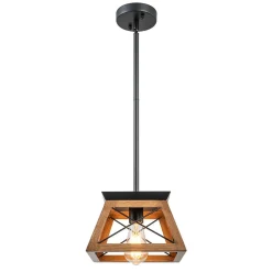 Modern Farmhouse Geometric Lantern Pendant Light