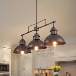 Modern Farmhouse 3-light Island Pot Lid Dome Pendant