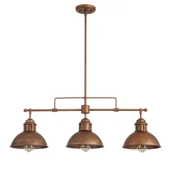 Modern Farmhouse 3-light Island Pot Lid Dome Pendant