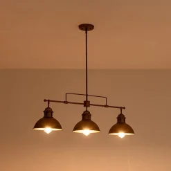 Modern Farmhouse 3-light Island Pot Lid Dome Pendant