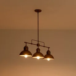 Modern Farmhouse 3-light Island Pot Lid Dome Pendant