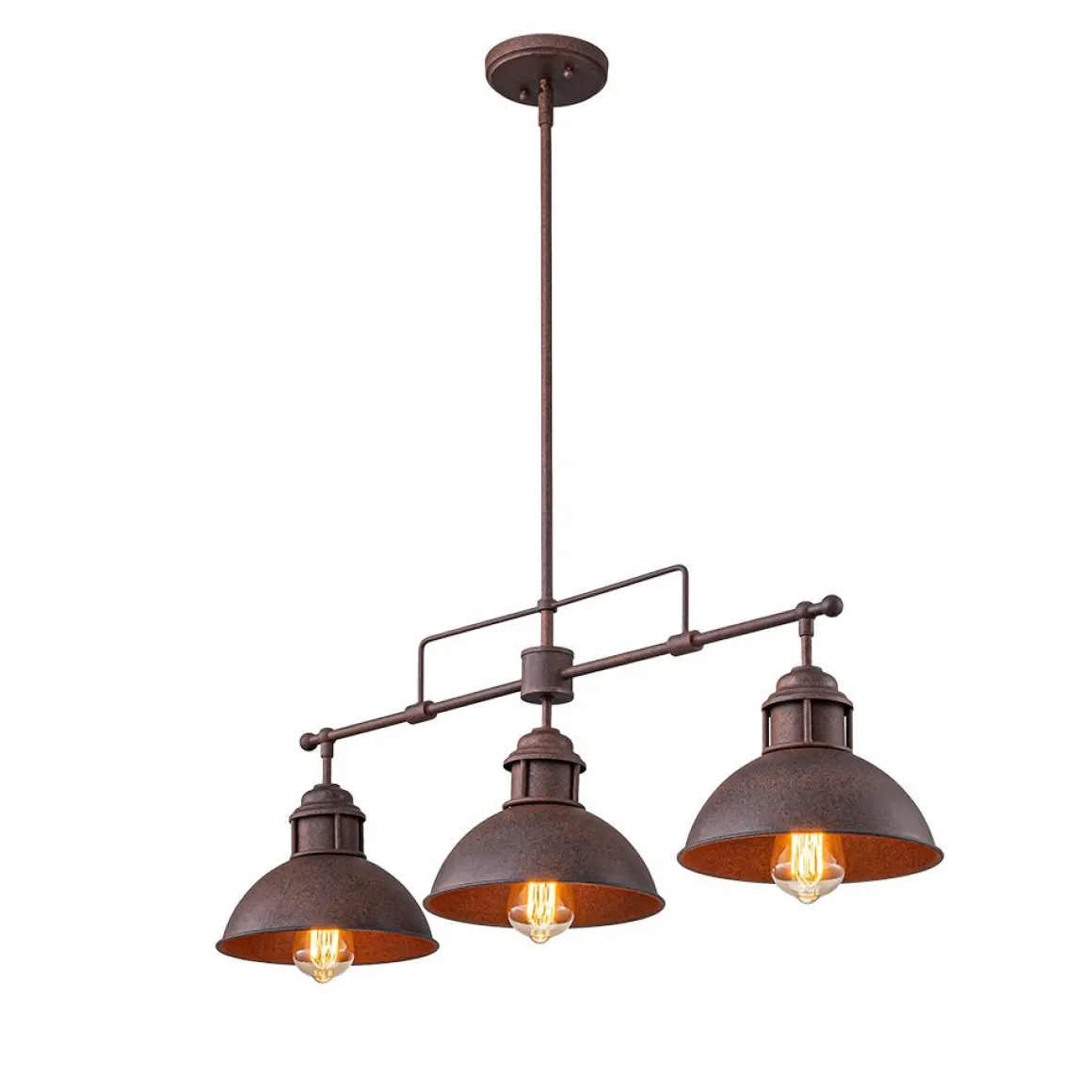 Modern Farmhouse 3-light Island Pot Lid Dome Pendant
