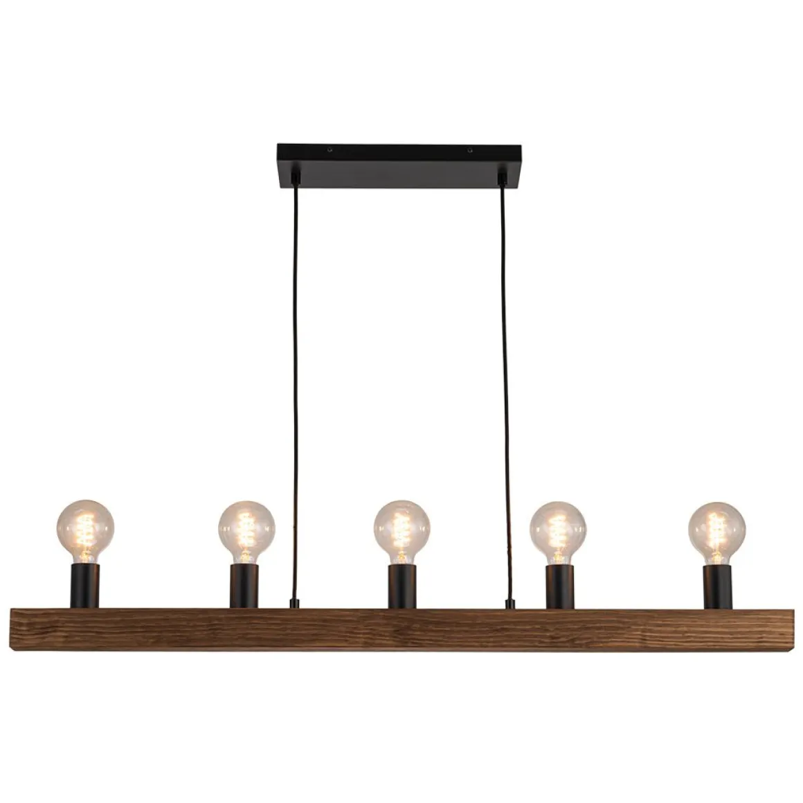 Modern Farmhouse Pine Wooden Linear Island Chandelier