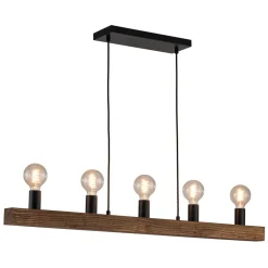 Modern Farmhouse Pine Wooden Linear Island Chandelier