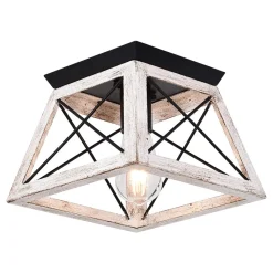 Modern Farmhouse Square Flush Mount Light