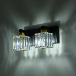 Modern Glam Crystal Bathroom Vanity Wall Lamp