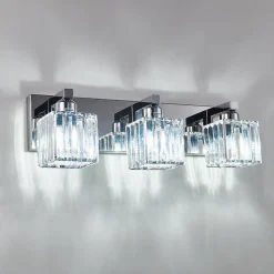 Modern Glam Crystal Bathroom Vanity Wall Lamp