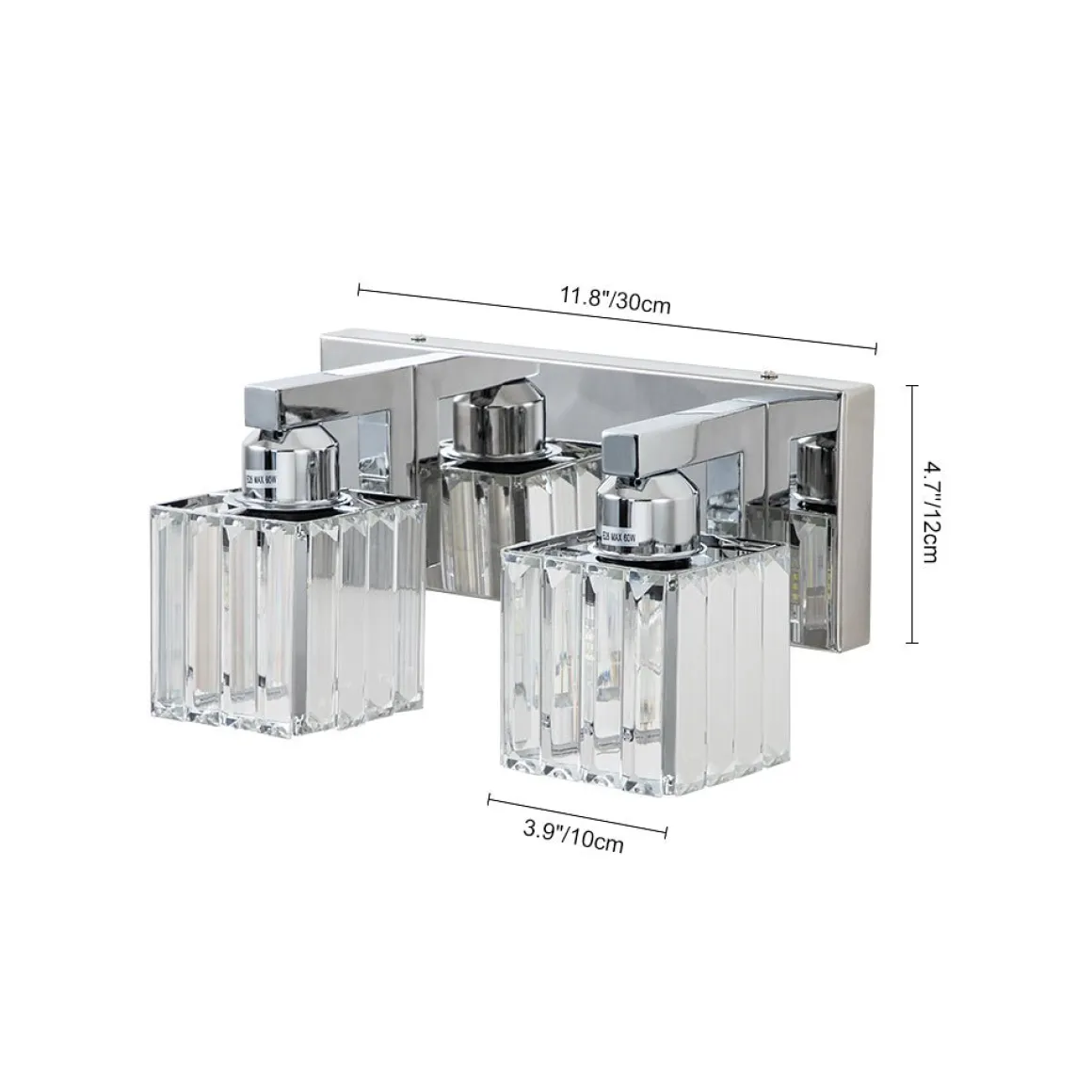 Modern Glam Crystal Bathroom Vanity Wall Lamp