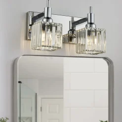 Modern Glam Crystal Bathroom Vanity Light