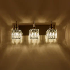 Modern Glam Crystal Bathroom Vanity Light