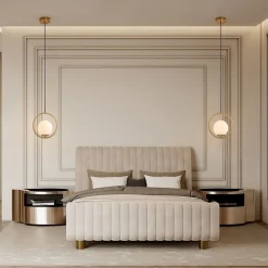 Modern Gold 1-Ring Frosted Globe Single Pendant Light