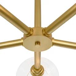 Modern 5-Light Clear Glass Round Sputnik Chandelier