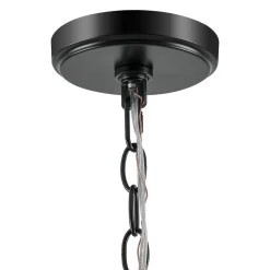 Modern 1-Light Clear Ribbed Glass Globe Pendant