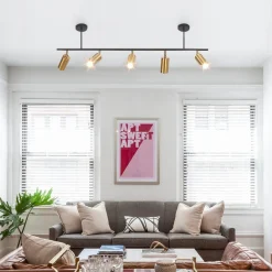 Modern 5-light Island Linear Track Light