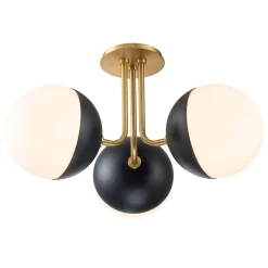 Modern 3-Light Milky Glass Globe Ceiling Light