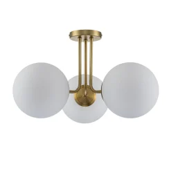 Modern 3-Light Opal Glass Globe Ceiling Light