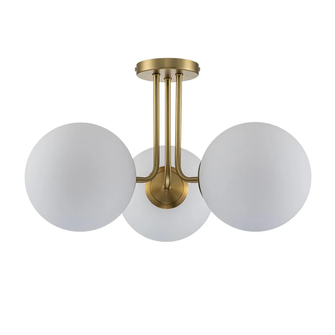 Modern 3-Light Opal Glass Globe Ceiling Light