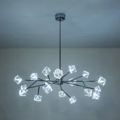 Modern Mid-century Glam Branch Crystal Sputnik Chandelier
