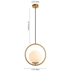Modern 1-ring Globe Pendant Light