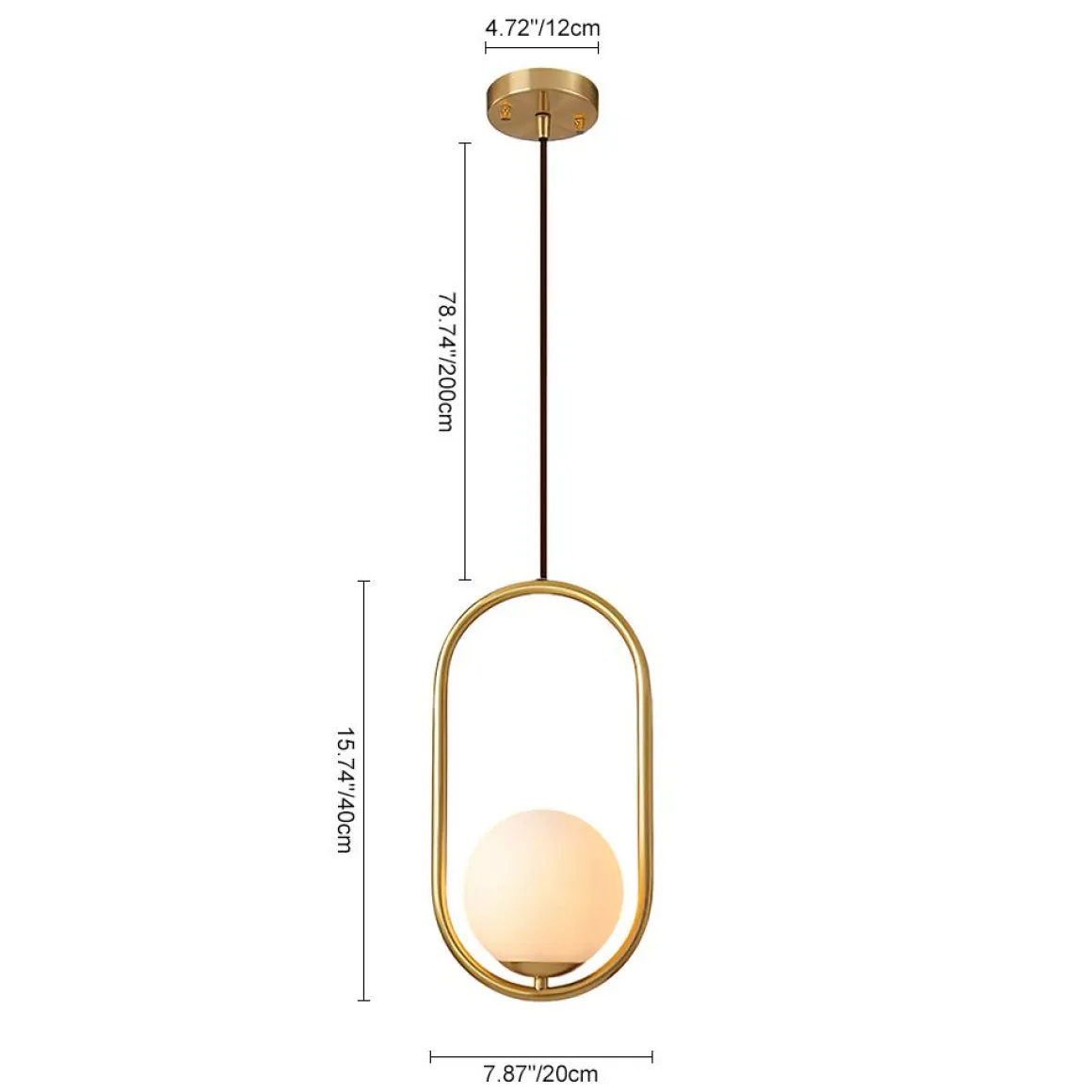 Modern 1-ring Globe Pendant Light
