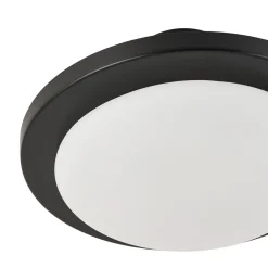 Nordic Black White Dimmable LED Round Semi Flush Mount