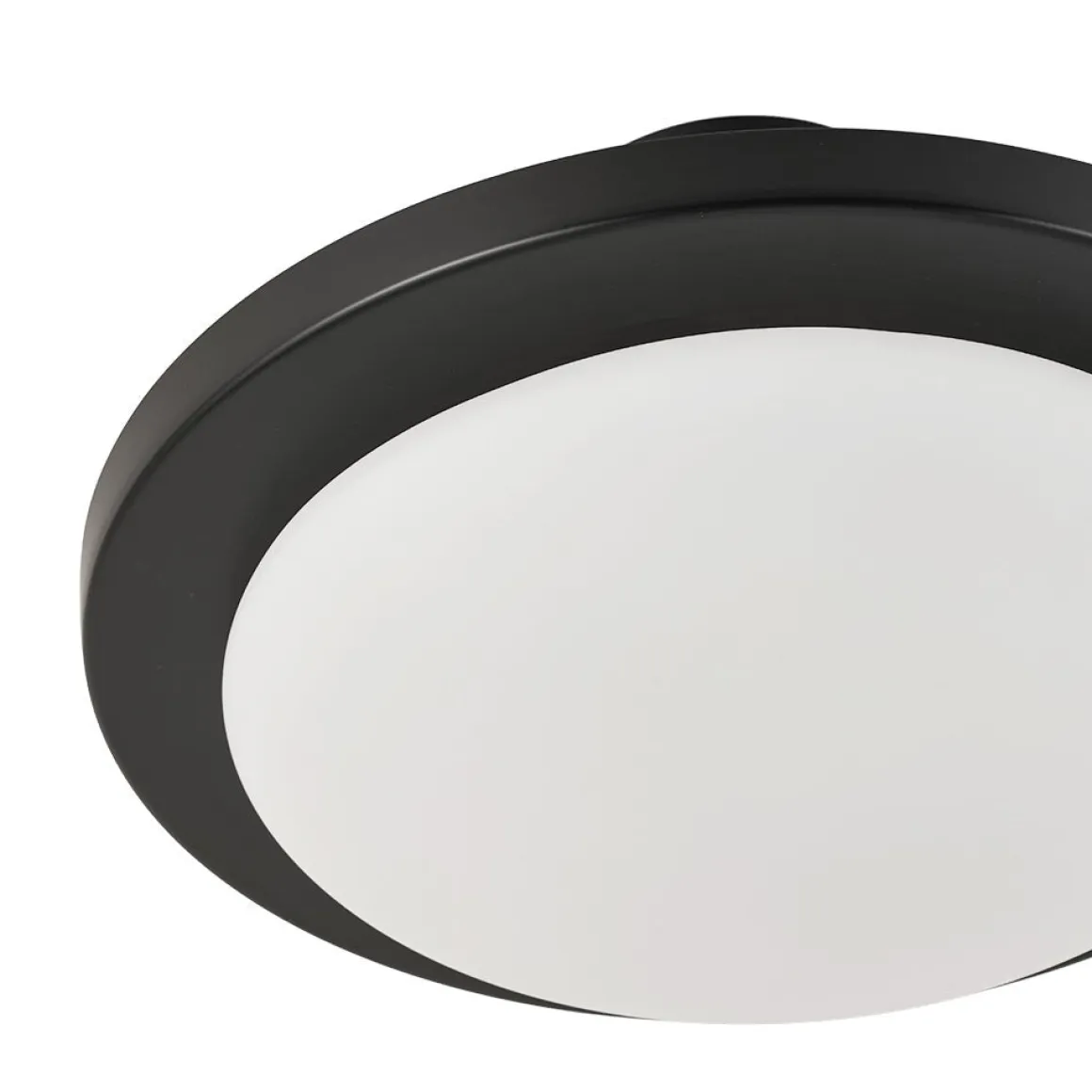 Nordic Black White Dimmable LED Round Semi Flush Mount