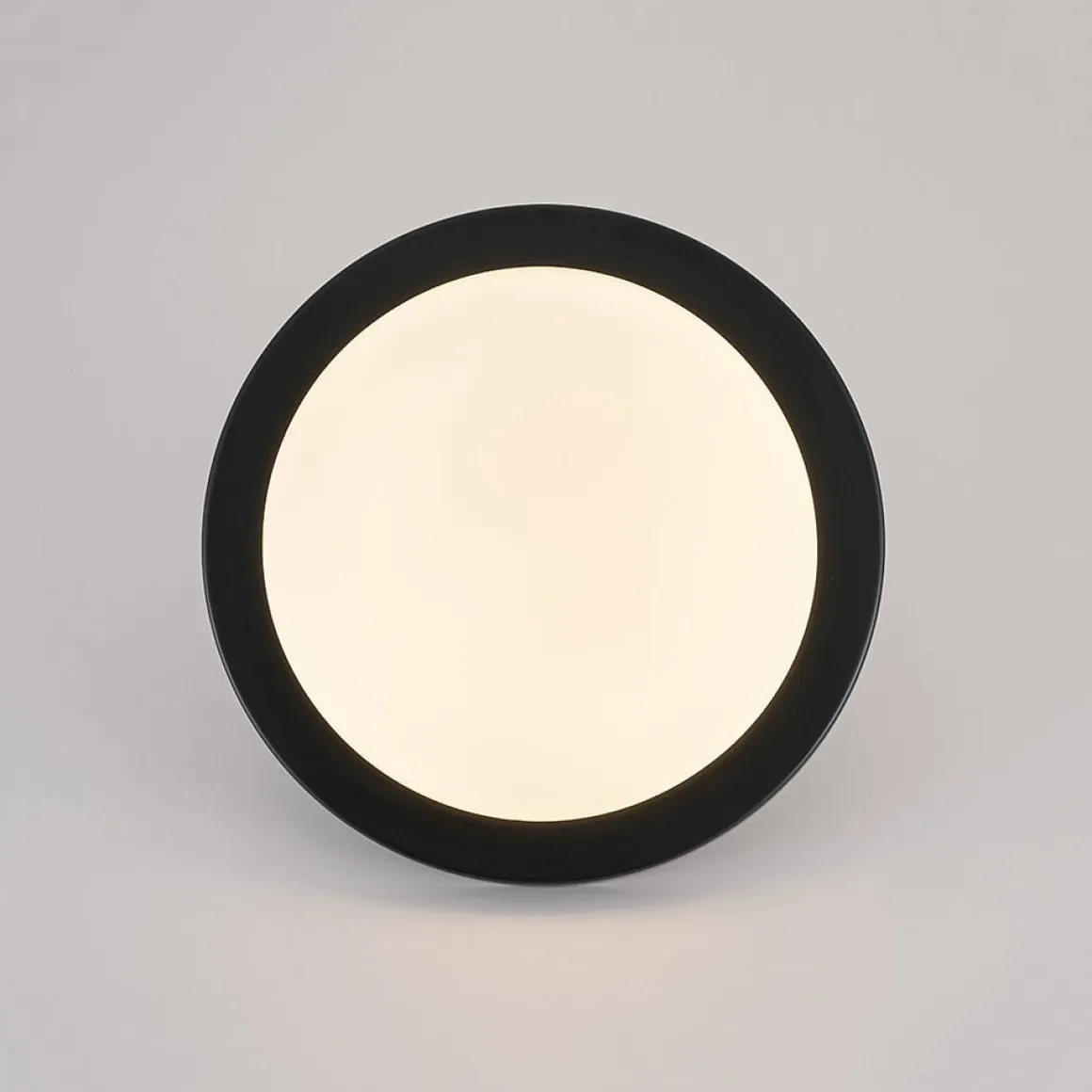 Nordic Black White Dimmable LED Round Semi Flush Mount