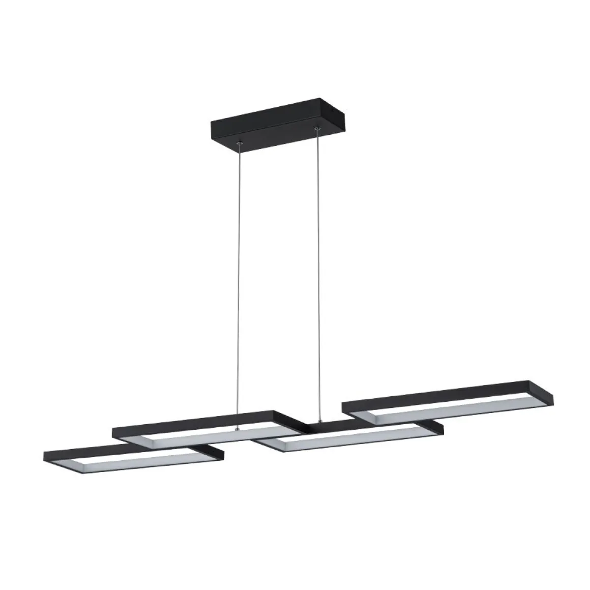 (OpenBox) Black 4-light Rectangular Dimmable LED Kitchen Island Pendant