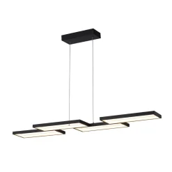 (OpenBox) Black 4-light Rectangular Dimmable LED Kitchen Island Pendant