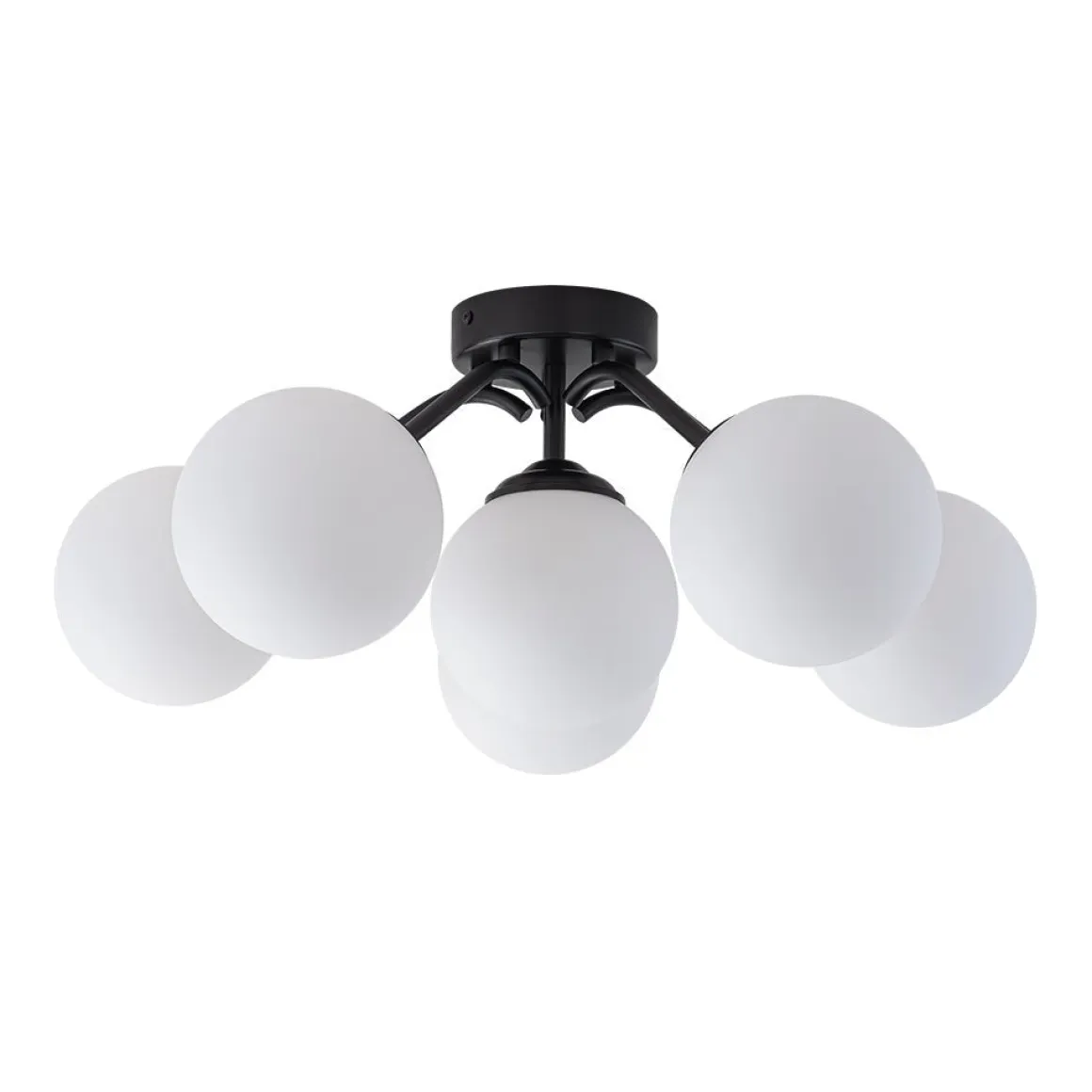 (OpenBox) Bloom Brass Frosted Glass Bubble Semi Flush Chandelier
