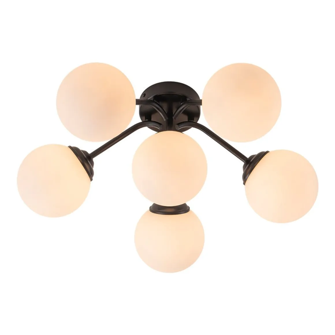 (OpenBox) Bloom Brass Frosted Glass Bubble Semi Flush Chandelier