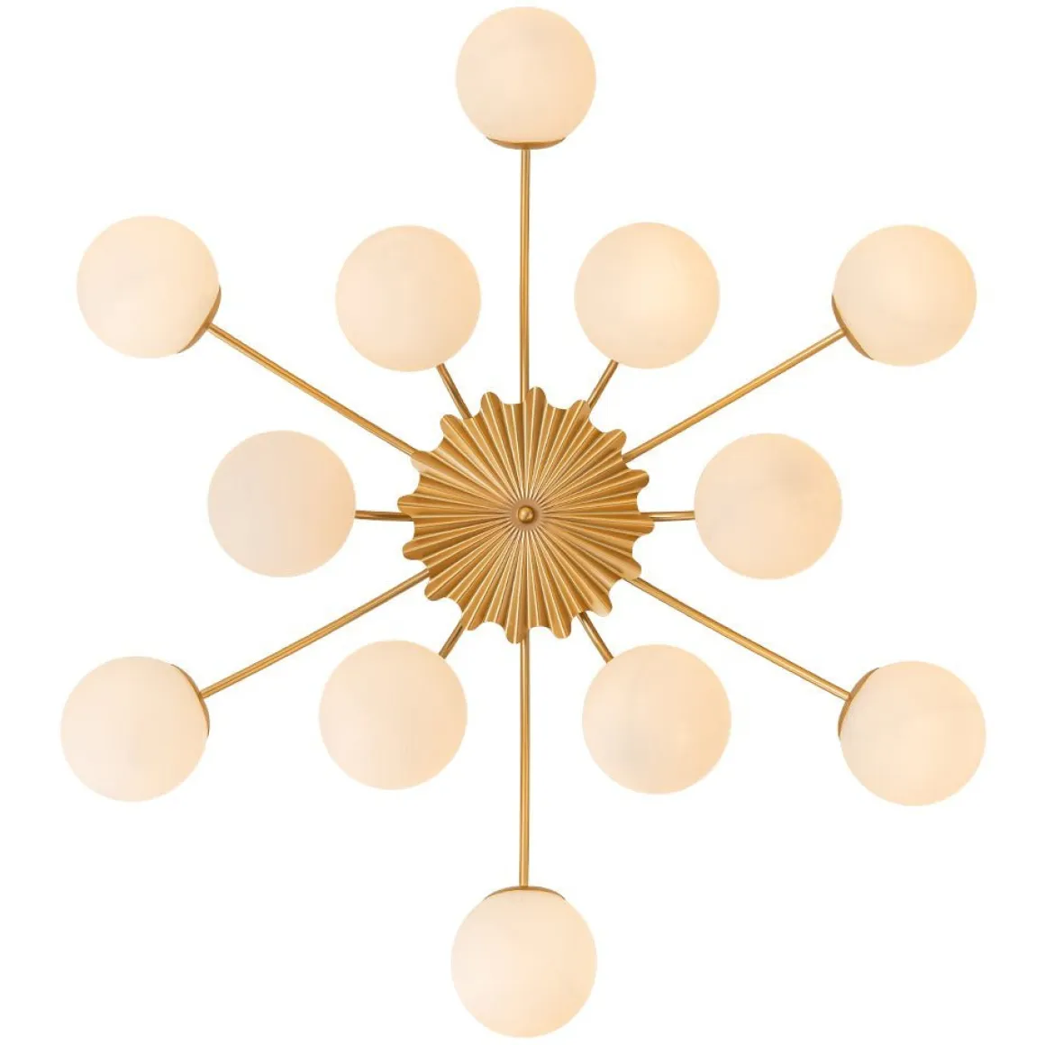 (OpenBox) Blossom 12-Light Opal Glass Bubble Semi Flush Chandelier