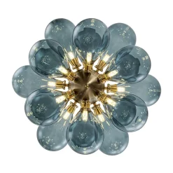 (OpenBox) Cluster Blue Glass Bubble Chandelier
