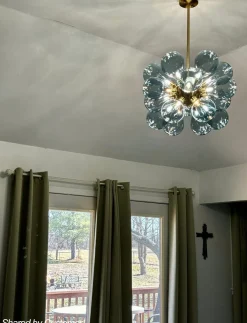 (OpenBox) Cluster Blue Glass Bubble Chandelier