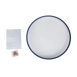 (OpenBox) Contemporary Brass Blue Round LED Semi Flush Lighting