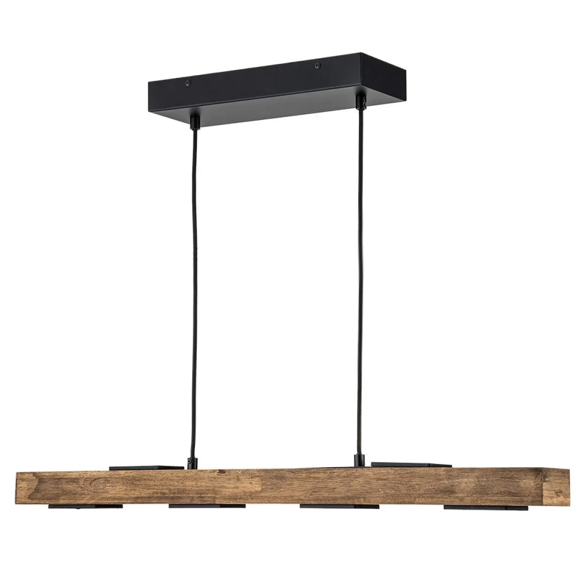 (OpenBox) Dimmable LED Linear Oak Wood Kitchen Island Pendant