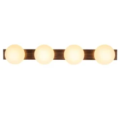 (OpenBox) Dimmable LED Walnut Wood Grain Linear Island Chandelier